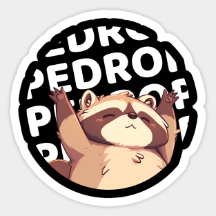 Pedro Pedro Dancing Raccoon Sticker